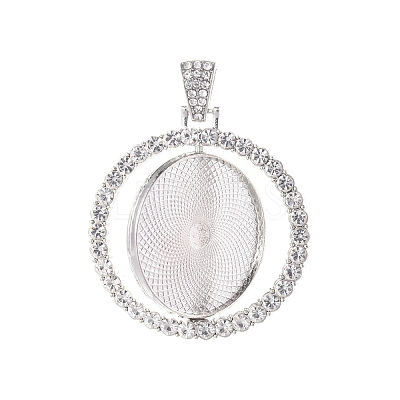 Alloy Pendant Cabochon Settings Y-PALLOY-S107-005P-RS-1