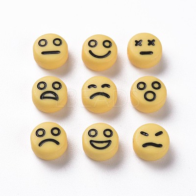 Opaque Light Khaki Acrylic Beads MACR-N008-42-C04-1