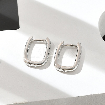 Brass Huggie Hoop Earrings EJEW-L234-61-P-1