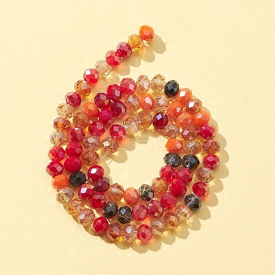 5 Strands 5 Colors Electroplate Glass Beads Strands EGLA-FS0001-31-1