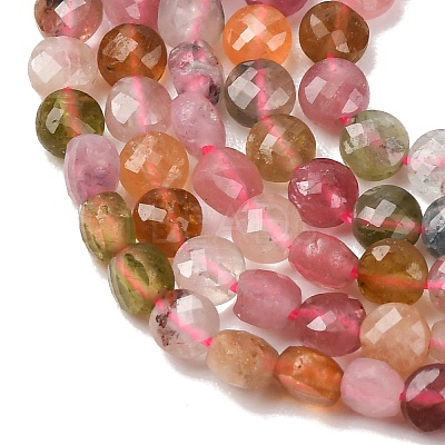 Natural Multicolor Tourmaline Beads Strands G-D110-F02-03-1