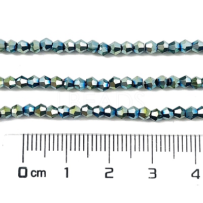 Transparent Electroplate Glass Beads Strands EGLA-A039-T2mm-UA06-1