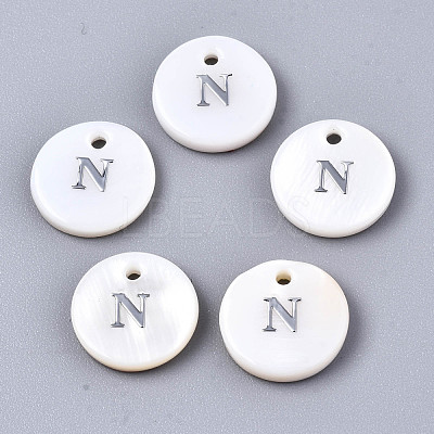 Natural Freshwater Shell Pendants X-SHEL-Q018-01A-N-P-1