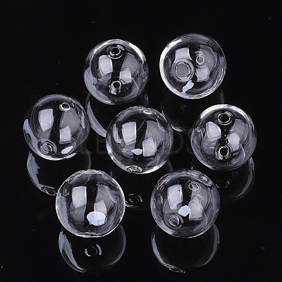 Handmade Blown Glass Globe Beads X-DH017J-1-18mm-1