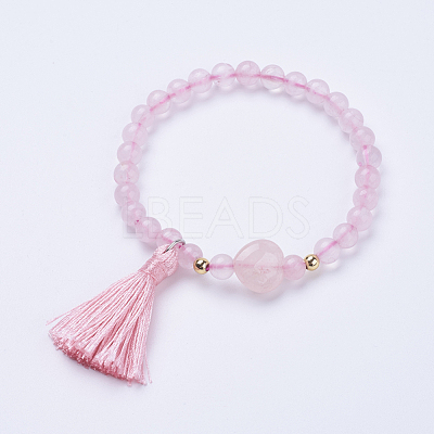 Tassel Charm Bracelets BJEW-P190-05-1