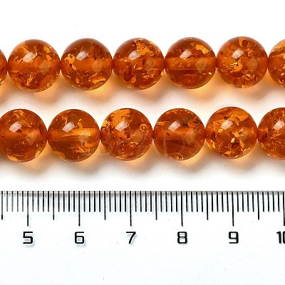 Resin Imitation Amber Beads Strands RESI-Z017-01C-1