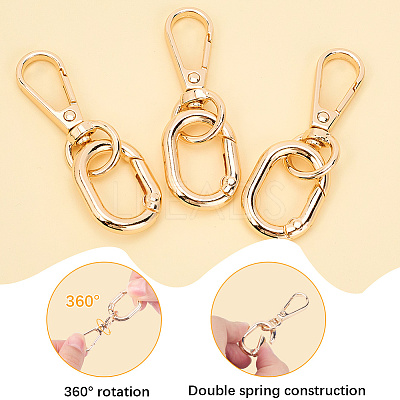 Alloy Swivel Clasps FIND-SP0003-22G-1