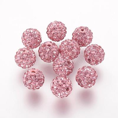 Polymer Clay Rhinestone Beads RB-K050-8mm-C26-1