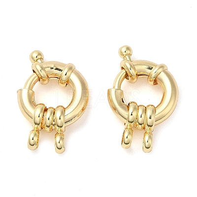 Brass Spring Ring Clasps KK-C028-04G-1