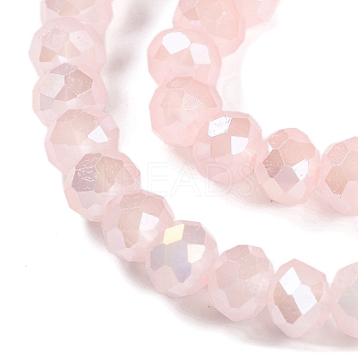 Baking Electroplate Glass Beads Strands DGLA-A039-J6MM-B14-1