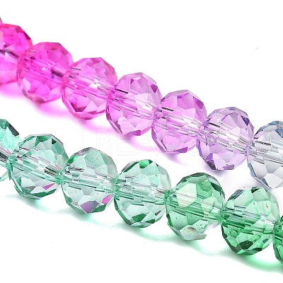 Transparent Painted Glass Beads Strands X1-DGLA-A034-T8mm-A03-1