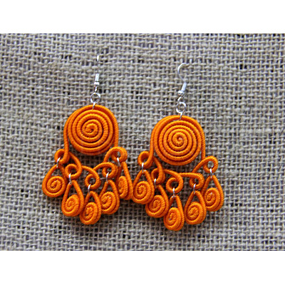 Iron Polyester Dangle Earrings FS-WG1F812-04-1