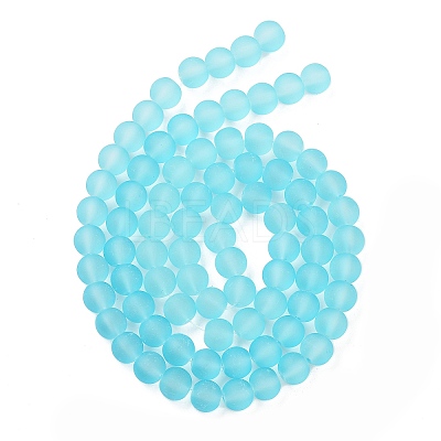 Baking Paint Transparent Glass Bead Strands X-GLAA-S031-10mm-21-1