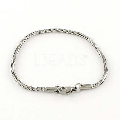 Tarnish Resistant 304 Stainless Steel European Style Bracelets for Jewelry Making PPJ-R002-01-1