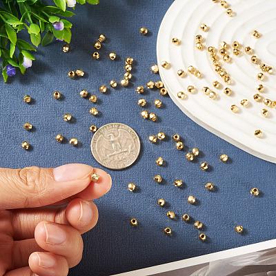 100Pcs Brass Spacer Beads KK-TA0008-36-1