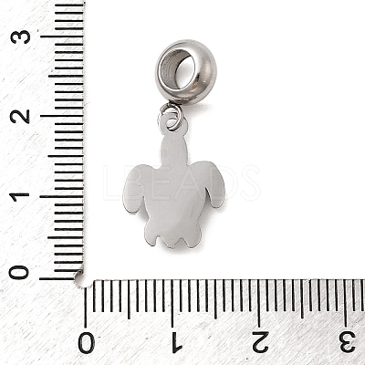 304 Stainless Steel Sea Animal European Dangle Charms STAS-D153-04A-P-1