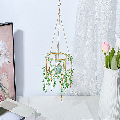1Bag Iron & Glass Hanging Ornaments HJEW-SP0001-65A-1