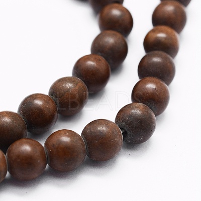Natural Petrified Wood Beads Strands X-G-K257-05-8mm-1