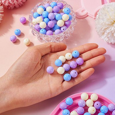 Opaque Acrylic Beads OACR-TAC0014-06B-1