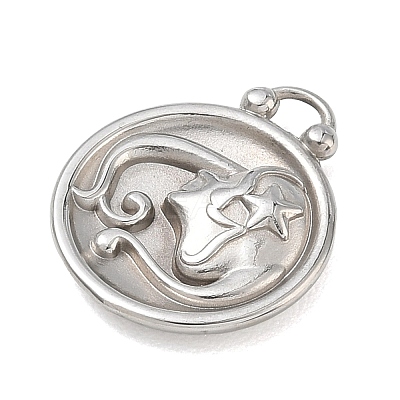 12 Constellations 304 Stainless Steel Pendants STAS-F354-01P-11-1
