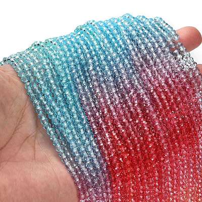 Transparent Painted Glass Beads Strands DGLA-A034-T4mm-A11-1
