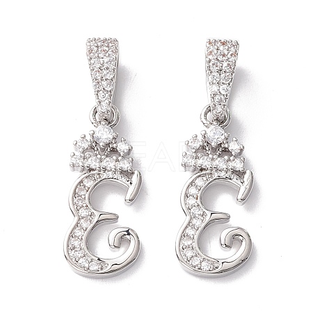 Eco-Friendly Brass Micro Pave Cubic Zirconia Pendants KK-K265-01P-E-1