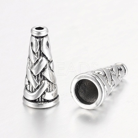 Tibetan Style Cone Alloy Bead Caps X-PALLOY-I112-14AS-1