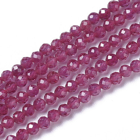 Natural Red Corundum/Ruby Beads Strands G-F596-11-2mm-1