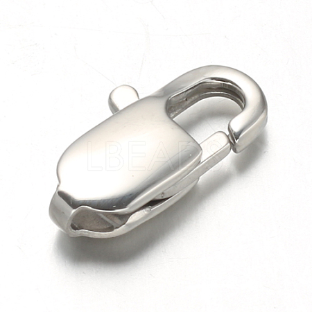 Tarnish Resistant 304 Stainless Steel Lobster Claw Clasps Hand Polished STAS-F094-05E-P-1
