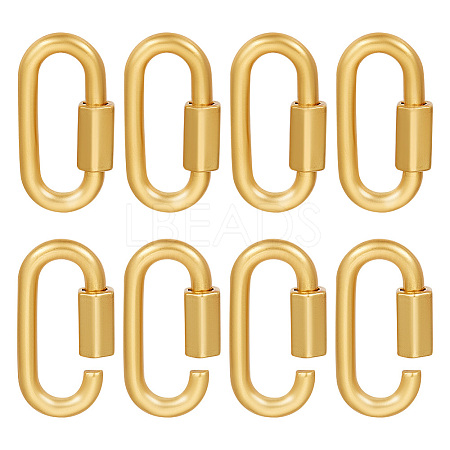 8Pcs Alloy Screw Carabiner Lock Charms FIND-UN0003-31G-1