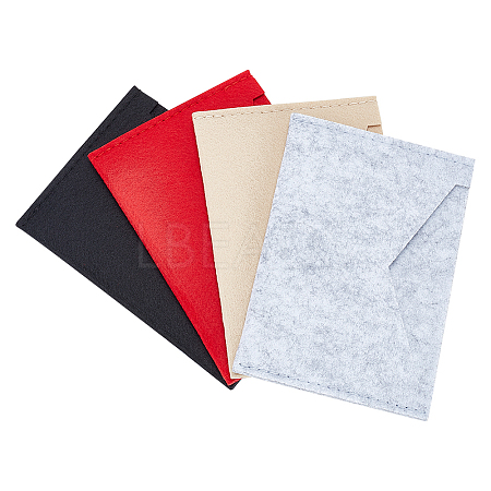 4Pcs 4 Colors Wool Felt Envelope Purse Insert Organizer FIND-WR0006-71B-1