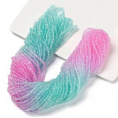 Transparent Painted Glass Beads Strands LS-DGLA-A034-T3mm-A10-1
