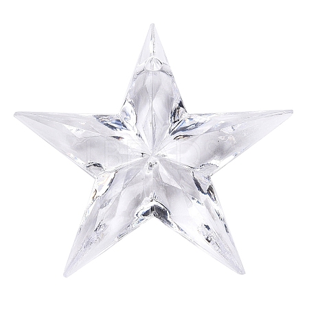 Transparent Acrylic Pendants X-TACR-T028-09A-1