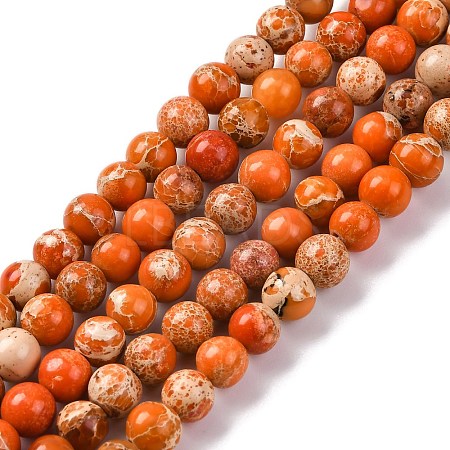 Dyed Natural Regalite/Imperial Jasper/Sea Sediment Jasper Beads Strands G-B124-C02-08-1