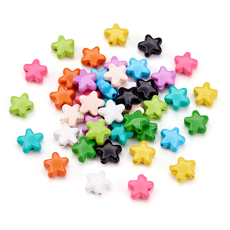  44Pcs 11 Colors Spray Painted Alloy Beads FIND-TA0003-02-1