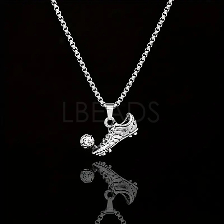 Football Soccer Shoe Alloy Pendant Necklaces FS-WG4A7BD-01-1-1
