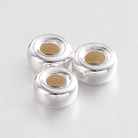 Rondelle 925 Sterling Silver Spacer Beads STER-N013-01C-1