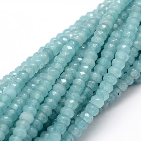 Dyed Natural Malaysia Jade Rondelle Beads Strands X-G-E316-2x4mm-26-1