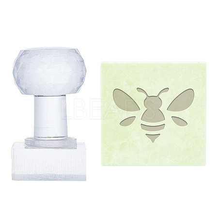 Clear Acrylic Soap Stamps DIY-WH0446-008-1