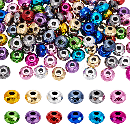 100Pcs UV Plating Acrylic European Beads OACR-UN0001-14-1