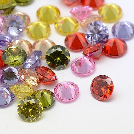 Cubic Zirconia Cabochons ZIRC-M002-4mm-3A-1