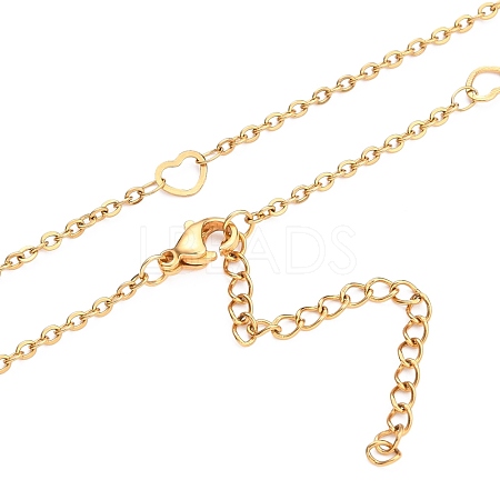 Ion Plating(IP) 304 Stainless Steel Cable Chain Necklaces NJEW-JN03183-1