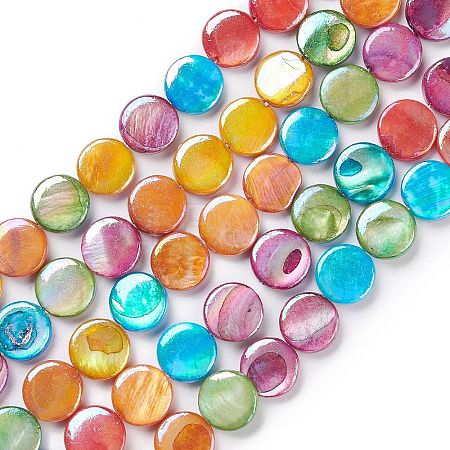 Natural Freshwater Shell Beads Strands BSHE-E028-01-1