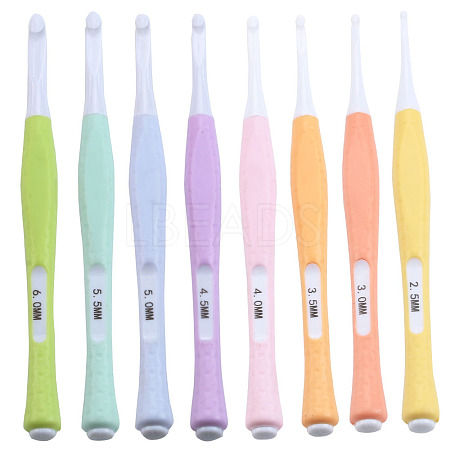 8Pcs TPR Diverse Size Crochet Hooks Set PW-WG61940-01-1