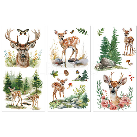 3 Sheets 3 Styles PVC Waterproof Decorative Stickers DIY-WH0404-142-1