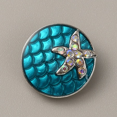 Alloy Enamel Snap Buttons FIND-WH0111-247-1