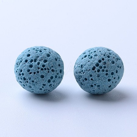 Unwaxed Natural Lava Rock Beads G-F325-16mm-14-1