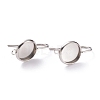 Tarnish Resistant 304 Stainless Steel Earring Settings STAS-O141-02P-2