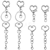 20Pcs 4 Styles Zinc Alloy Keychain Clasps FIND-SP0004-22-6