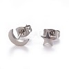 Tarnish Resistant 304 Stainless Steel Stud Earrings EJEW-F227-18P-1